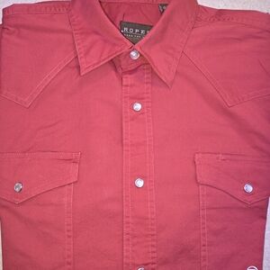 Roper Men's Red Snap-Front Western Shirt